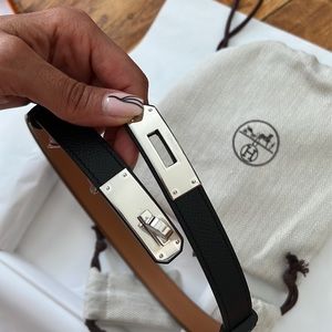 Hermes kelly 18 belt noir New in box